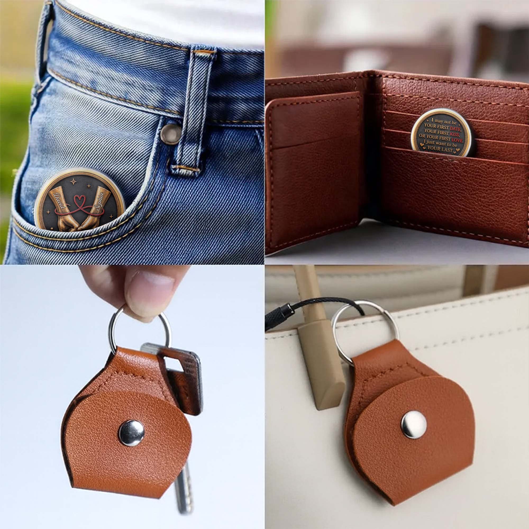 Personalized Pocket Hug Custom Token Heart Gift for Couples