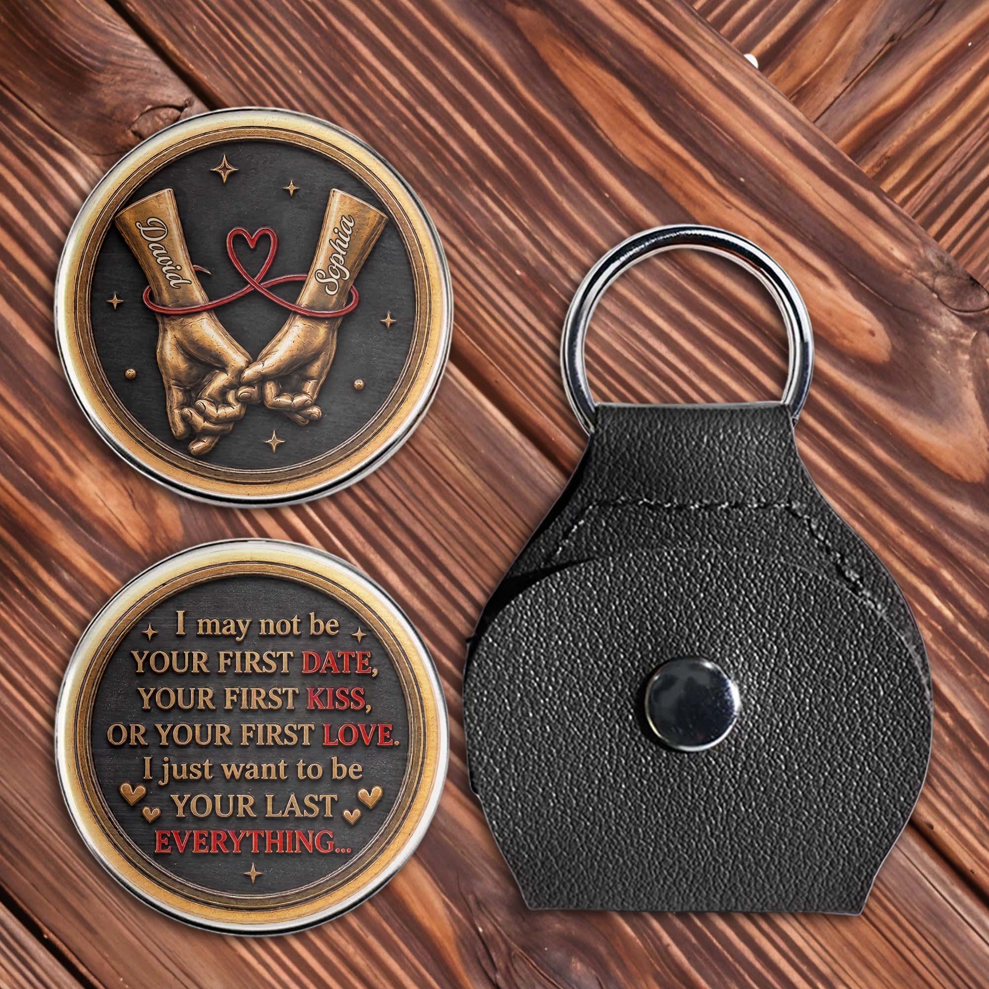 Personalized Pocket Hug Custom Token Heart Gift for Couples