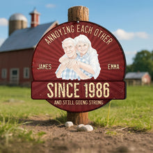 Load image into Gallery viewer, Custom Shaped Metal Sign Personalized Couple Gift Decor
