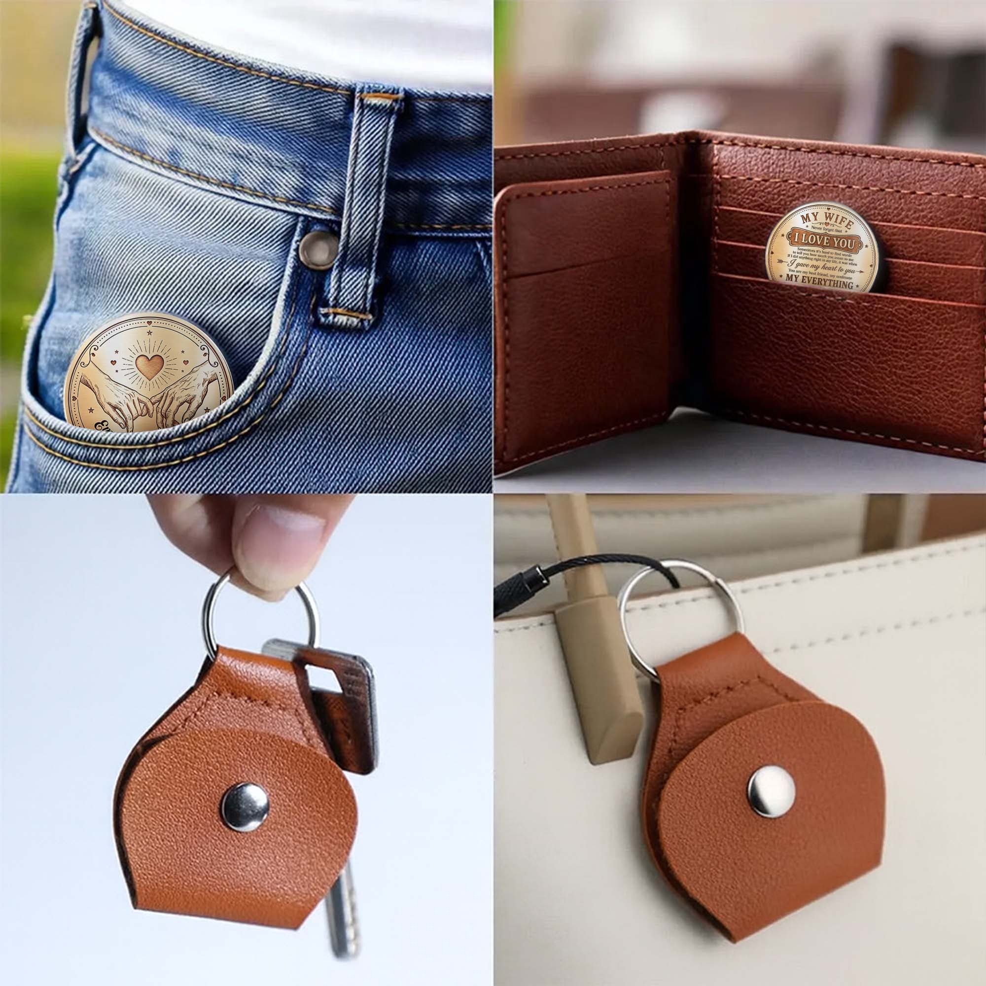 Personalized Pocket Hug Custom Name Gift for Couples Anniversary