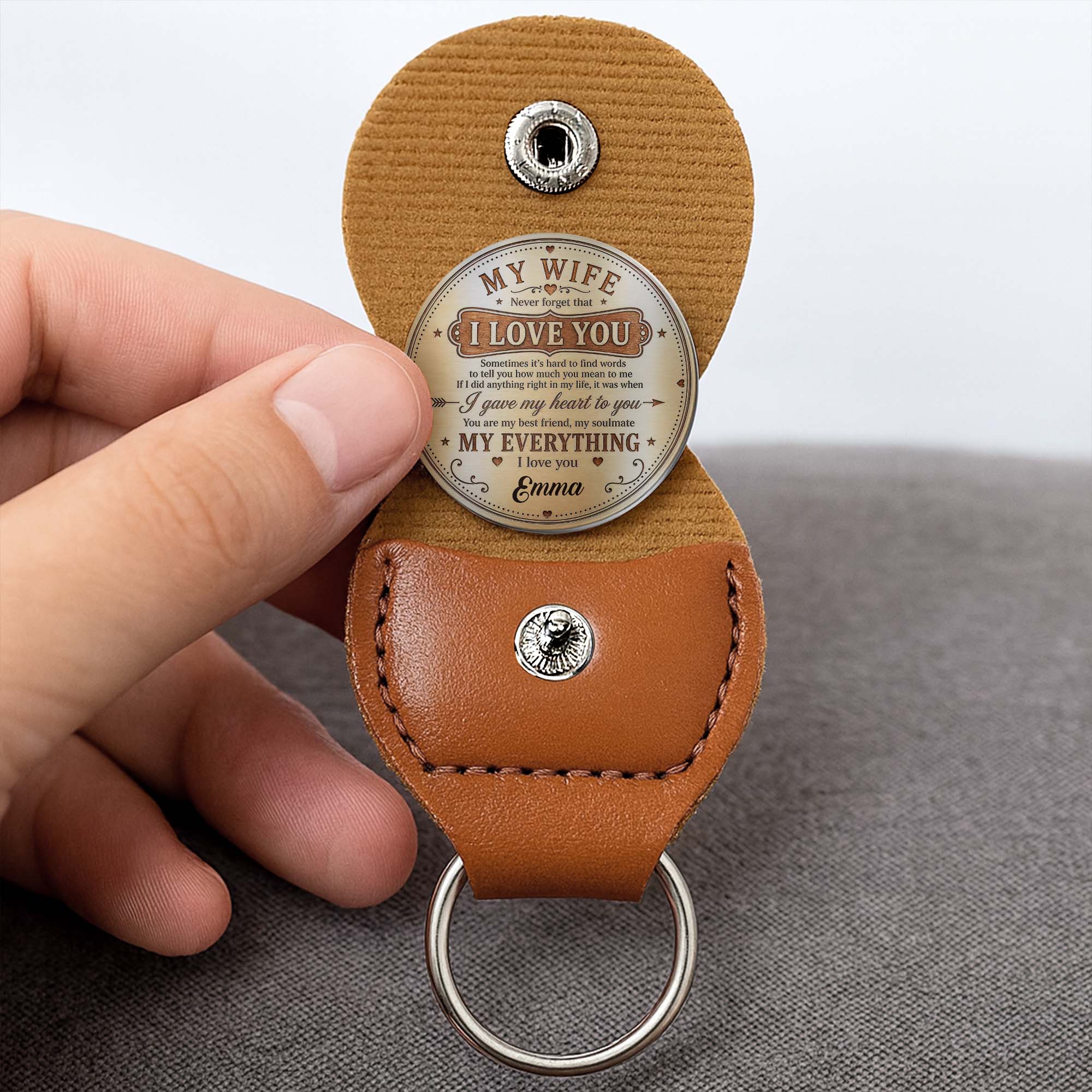 Personalized Pocket Hug Custom Name Gift for Couples Anniversary