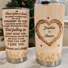 Load image into Gallery viewer, Personalized Stainless Steel Tumbler Custom Heart Design Gift for Couples
