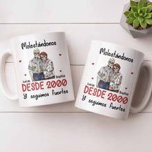 Load image into Gallery viewer, Personalized Sugar Skull Couple Coffee Mug Custom Name Gift
