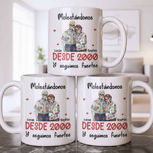 Load image into Gallery viewer, Personalized Sugar Skull Couple Coffee Mug Custom Name Gift
