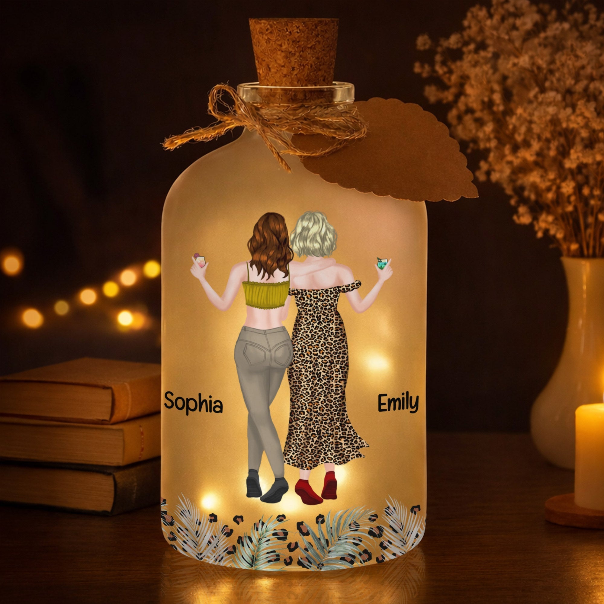 Personalized Short Bottle Light Custom Name Gift for Cousin