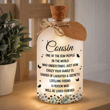 Load image into Gallery viewer, Personalized Short Bottle Light Custom Name Gift for Cousin
