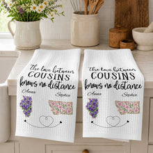 Load image into Gallery viewer, Personalized Cousin Kitchen Towel Custom State Map Gift
