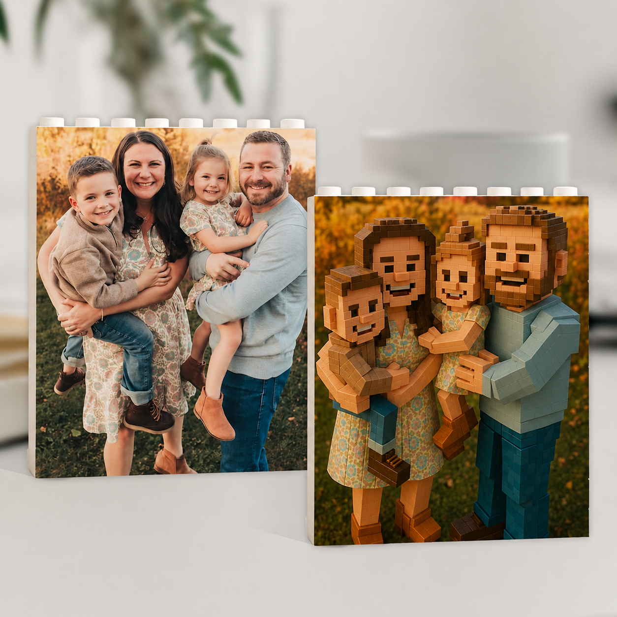 Personalized Photo Building Blocks Custom Gift for Dad
