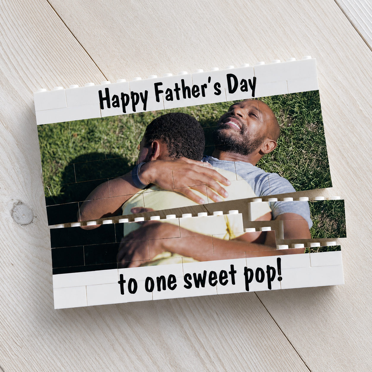 Personalized Photo Building Brick Block Gift for Dad