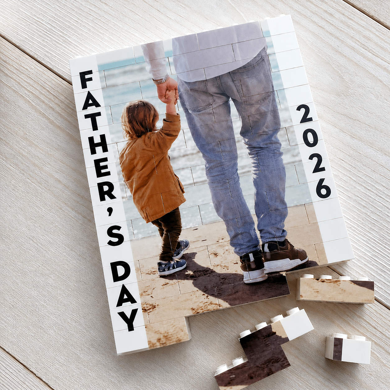 Personalized Photo Building Brick Block Gift for Dad