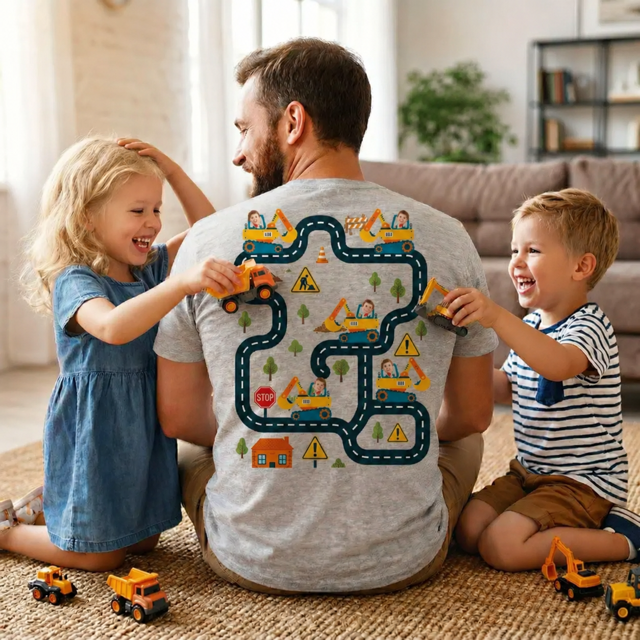 Personalized T-Shirt for Dads Club Custom Kid Photo Gift
