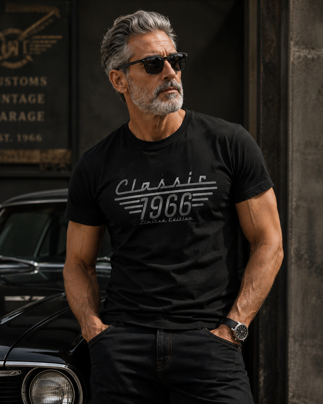 Personalized Classic Car Lover T-Shirt Gift for Dad