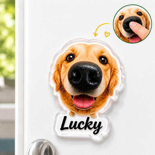 Personalized Dog Nose Squeeze Toy Fridge Magnet Gift