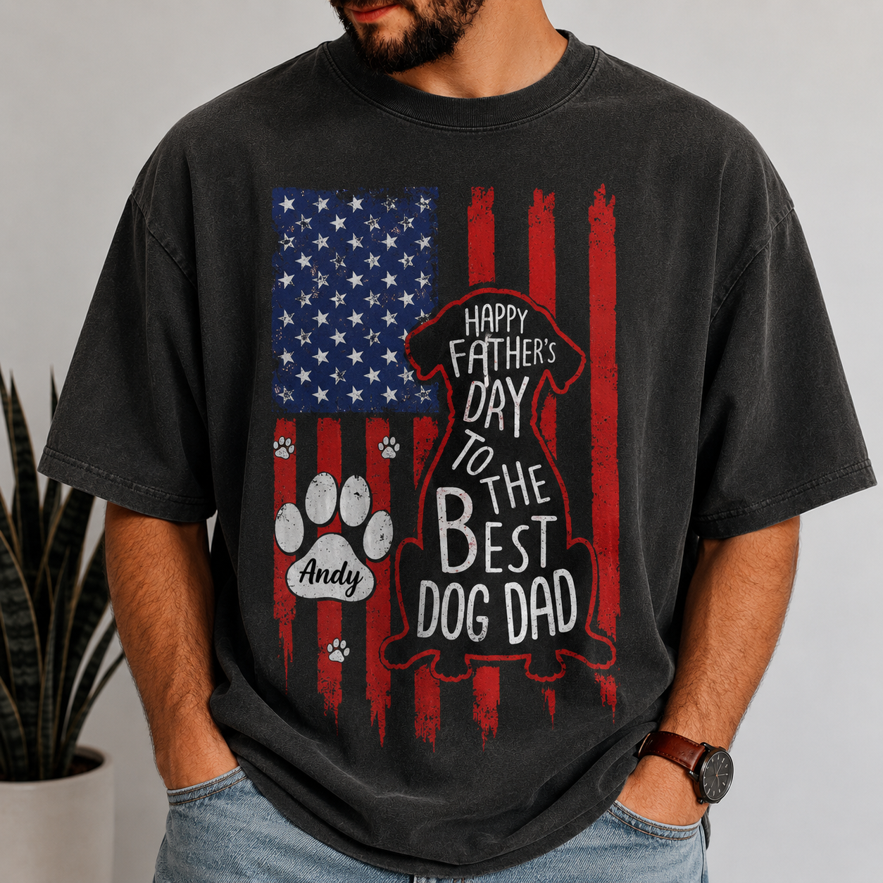 Custom Comfort Shirt Gift for Dog Dad Happy Father's Day
