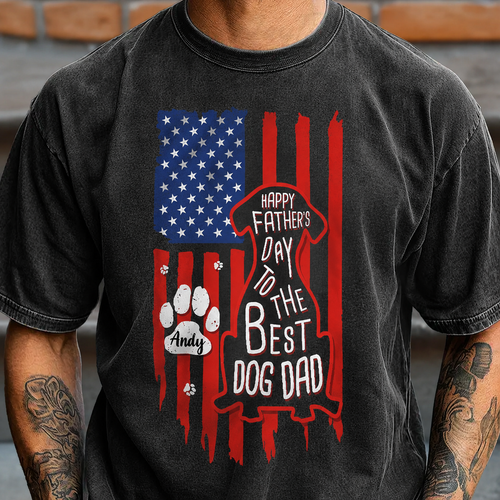 Custom Comfort Shirt Gift for Dog Dad Happy Father's Day