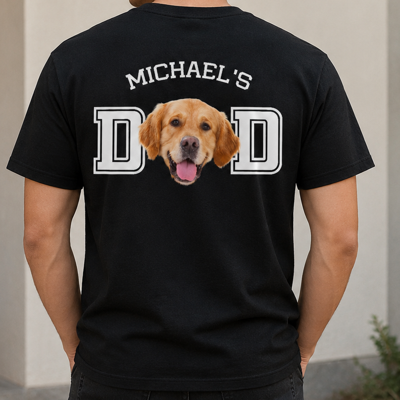 Personalized Dog Dad Photo Shirt Custom Gift for Dog Lovers