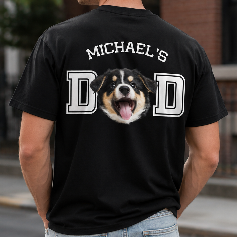 Personalized Dog Dad Photo Shirt Custom Gift for Dog Lovers