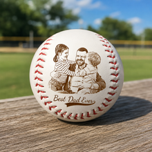 Load image into Gallery viewer, Personalized Baseballs Custom Gift for Dad Kid Father's Day
