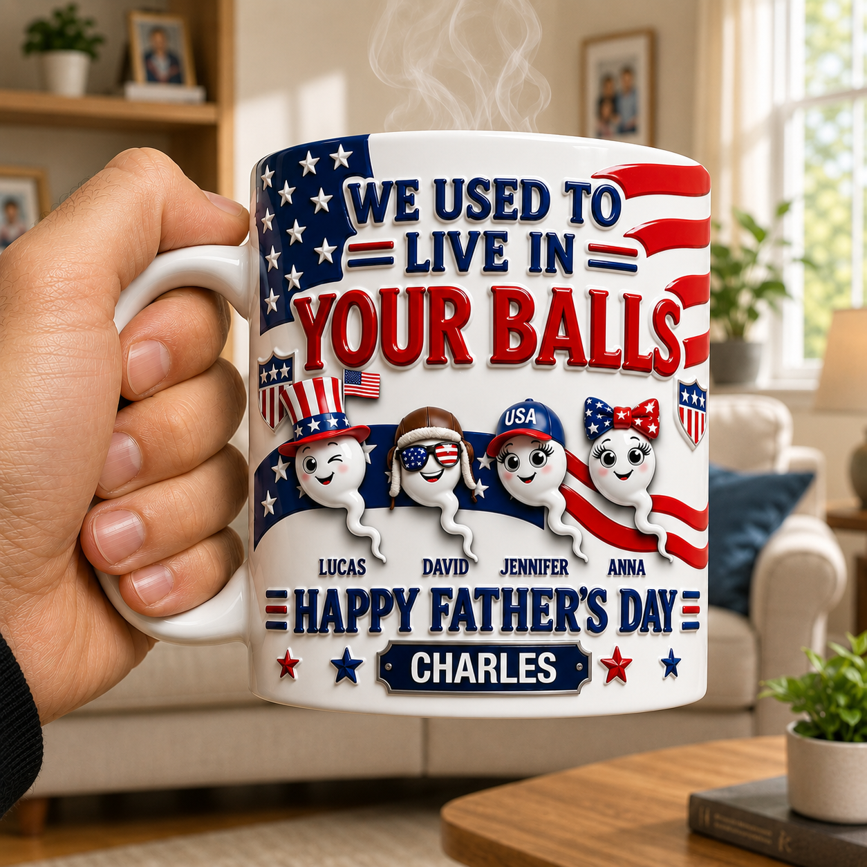 Personalized 3D Mug Unique Gift for Dad Father's Day