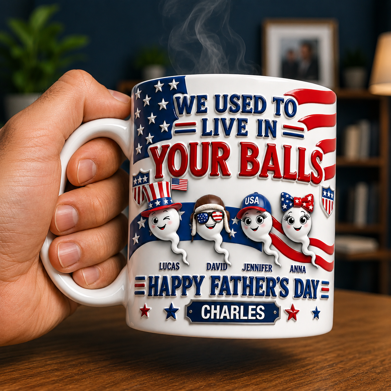 Personalized 3D Mug Unique Gift for Dad Father's Day