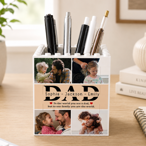 Personalized Photo Building Block Gift for Dad Father's Day
