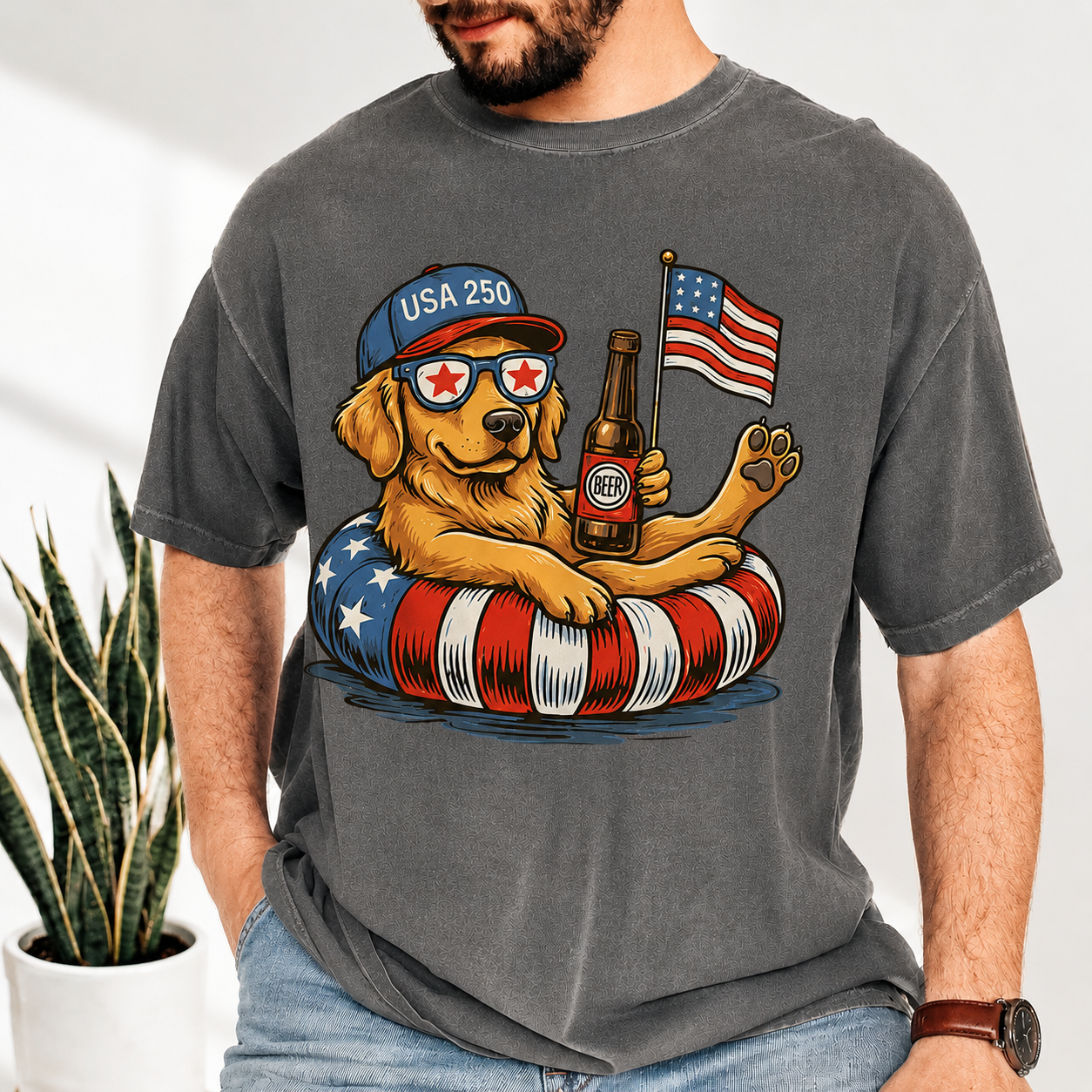 Custom Dog Patriotic Comfort Shirt Independence Day Gift for Dad