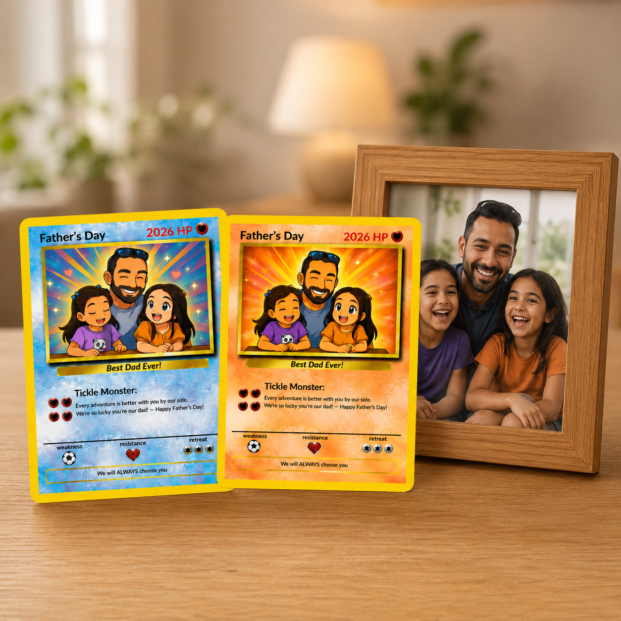 Personalized Father's Day Photo Card Best Dad Ever Gifts