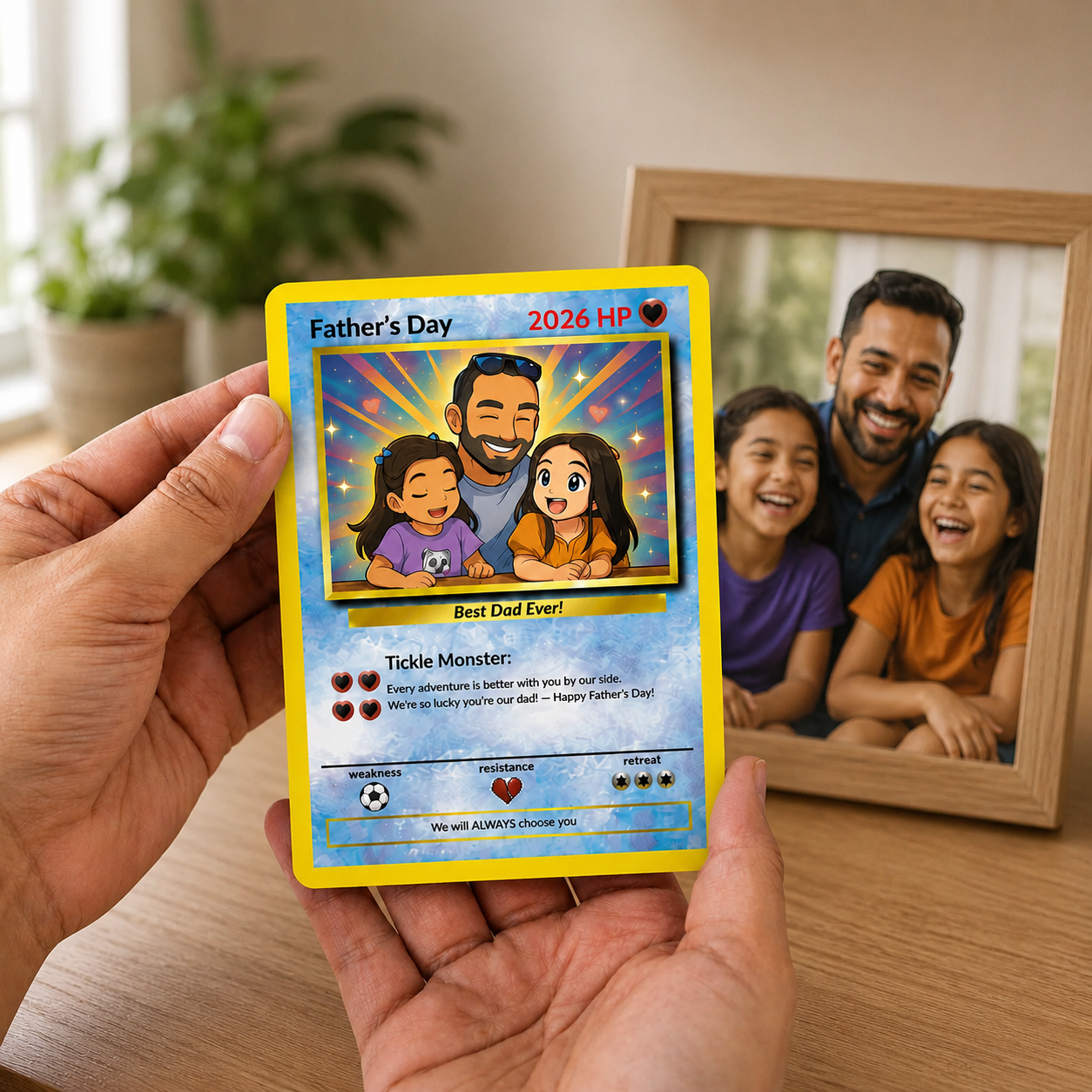 Personalized Father's Day Photo Card Best Dad Ever Gifts