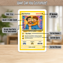 Load image into Gallery viewer, Personalized Father's Day Photo Card Best Dad Ever Gifts
