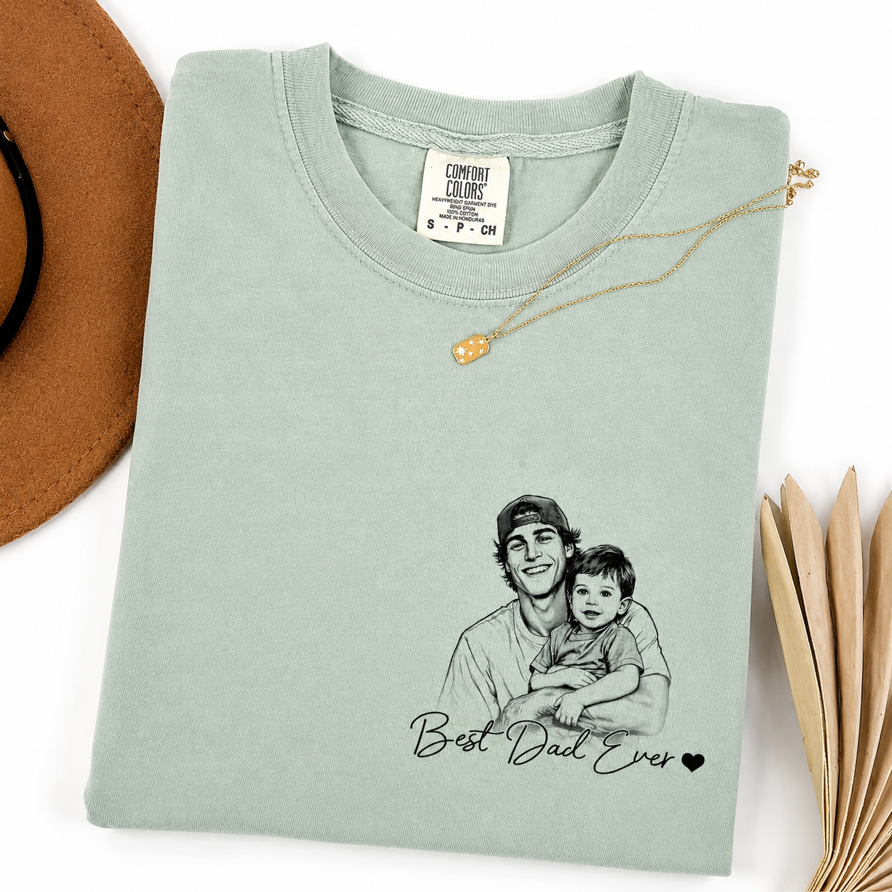 Custom Photo Comfort Shirt Gift for Dad Father's Day