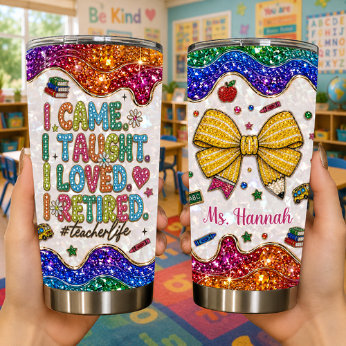 Personalized Teacher Tumbler Custom Name Gift 20oz 30oz