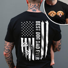 Load image into Gallery viewer, Personalized Dog Dad T-Shirt Custom Photo Gift for Father
