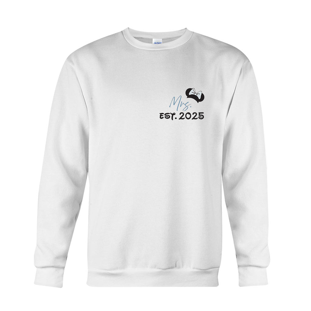 Personalized Disney Mouse T-Shirt & Hoodie for Couples - Custom Name & Date Gift