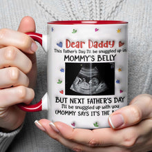 Load image into Gallery viewer, Personalized Accent Mug Custom Ultrasound Photo Gift for Dad
