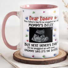 Load image into Gallery viewer, Personalized Accent Mug Custom Ultrasound Photo Gift for Dad
