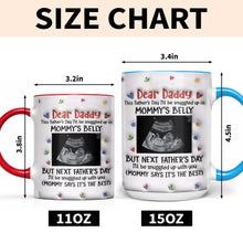 Load image into Gallery viewer, Personalized Accent Mug Custom Ultrasound Photo Gift for Dad
