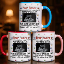 Load image into Gallery viewer, Personalized Accent Mug Custom Ultrasound Photo Gift for Dad
