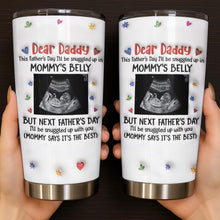 Load image into Gallery viewer, Personalized Stainless Steel Tumbler for Dad Ultrasound Photo Gift
