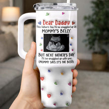 Load image into Gallery viewer, Personalized 40oz Tumbler for Dad with Ultrasound Design Gift
