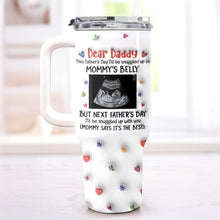 Load image into Gallery viewer, Personalized 40oz Tumbler for Dad with Ultrasound Design Gift
