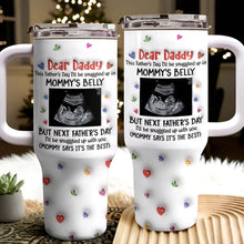 Load image into Gallery viewer, Personalized 40oz Tumbler for Dad with Ultrasound Design Gift
