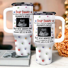 Load image into Gallery viewer, Personalized 40oz Tumbler for Dad with Ultrasound Design Gift
