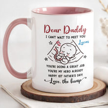 Load image into Gallery viewer, Personalized Accent Mug Custom Message for Dad 1st Father's Day Gift
