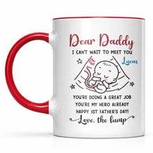 Load image into Gallery viewer, Personalized Accent Mug Custom Message for Dad 1st Father's Day Gift
