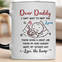 Load image into Gallery viewer, Personalized Accent Mug Custom Message for Dad 1st Father's Day Gift
