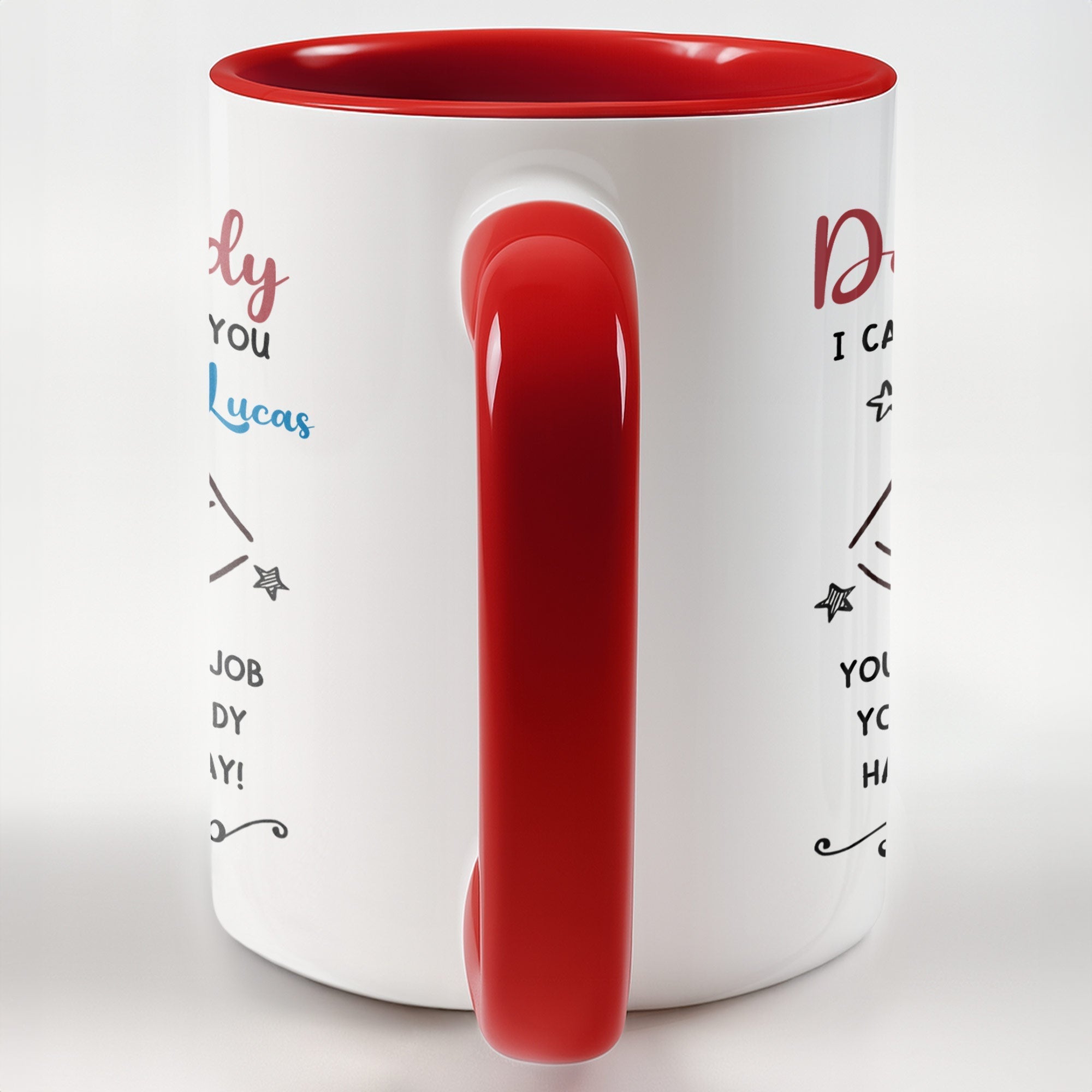 Personalized Accent Mug Custom Message for Dad 1st Father's Day Gift