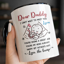 Load image into Gallery viewer, Personalized Accent Mug Custom Message for Dad 1st Father's Day Gift
