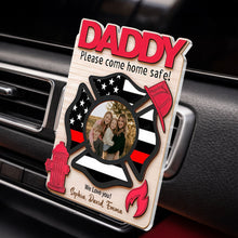 Load image into Gallery viewer, Custom Car Vent Clip Personalized Firefighter Badge Gift for Dad

