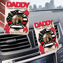 Load image into Gallery viewer, Custom Car Vent Clip Personalized Firefighter Badge Gift for Dad

