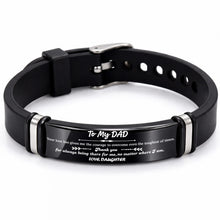 Load image into Gallery viewer, Personalized Silicone Bracelet Custom Photo Gift for Dad
